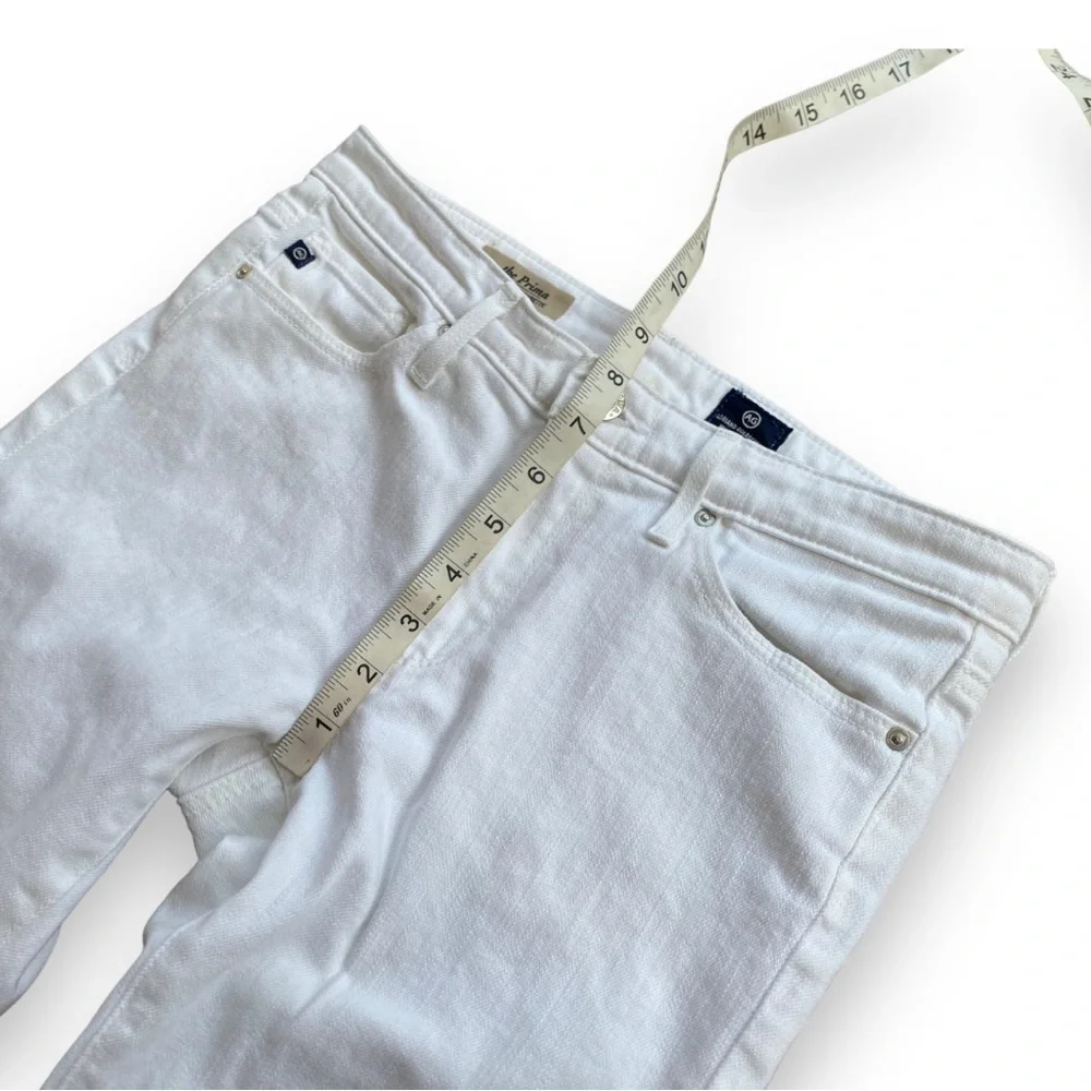 AG Adriano Goldschmied White The Prima Mid-Rise Cigarette Jeans Size 26 - Picture 13 of 16